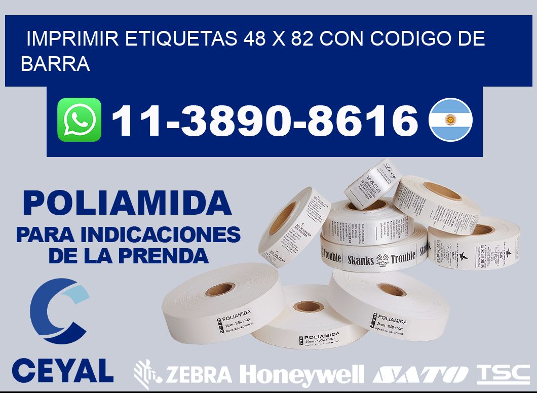 imprimir etiquetas 48 x 82 con codigo de barra
