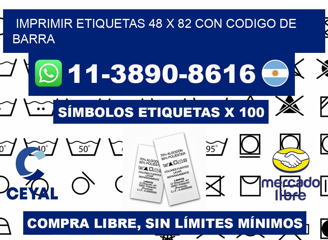imprimir etiquetas 48 x 82 con codigo de barra
