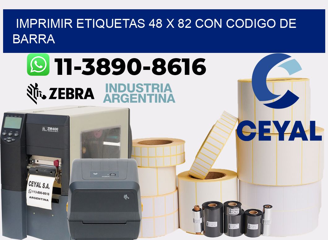 imprimir etiquetas 48 x 82 con codigo de barra