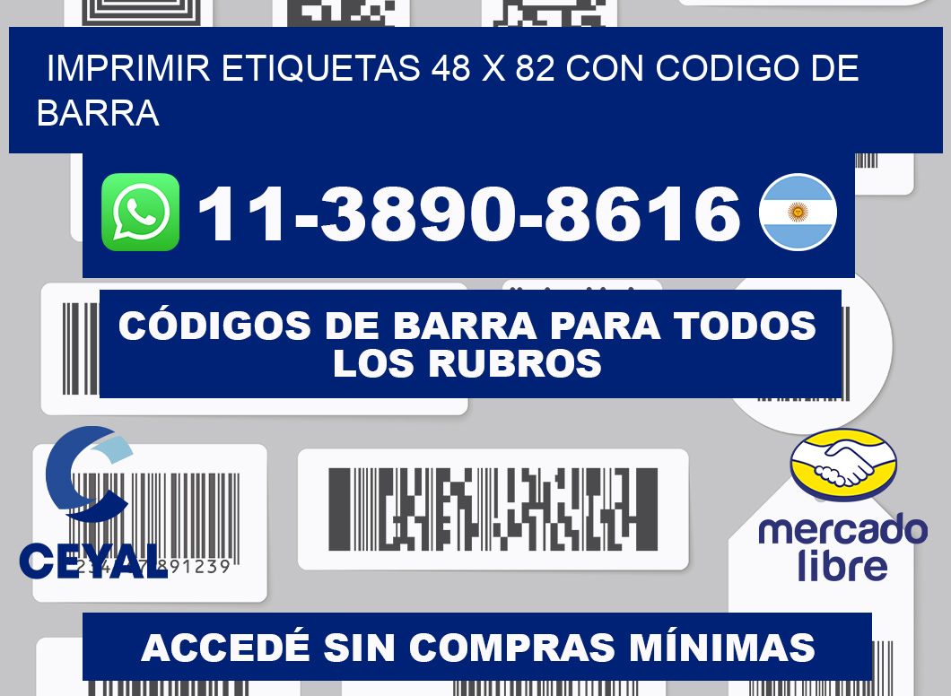 imprimir etiquetas 48 x 82 con codigo de barra