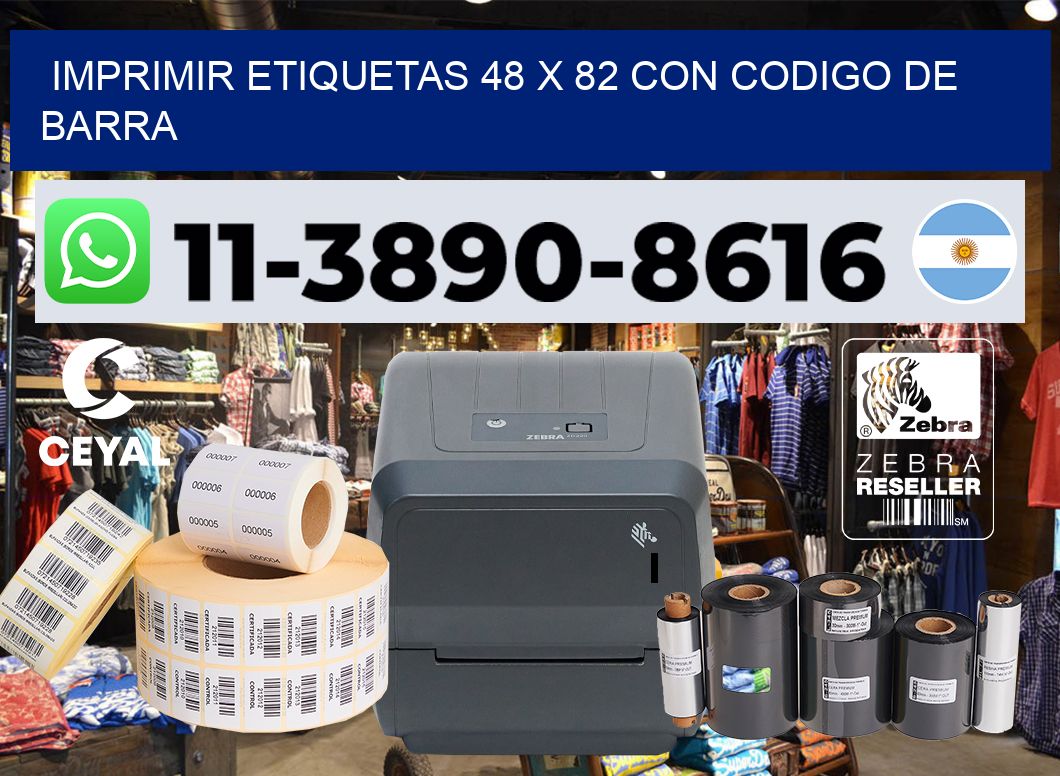 imprimir etiquetas 48 x 82 con codigo de barra