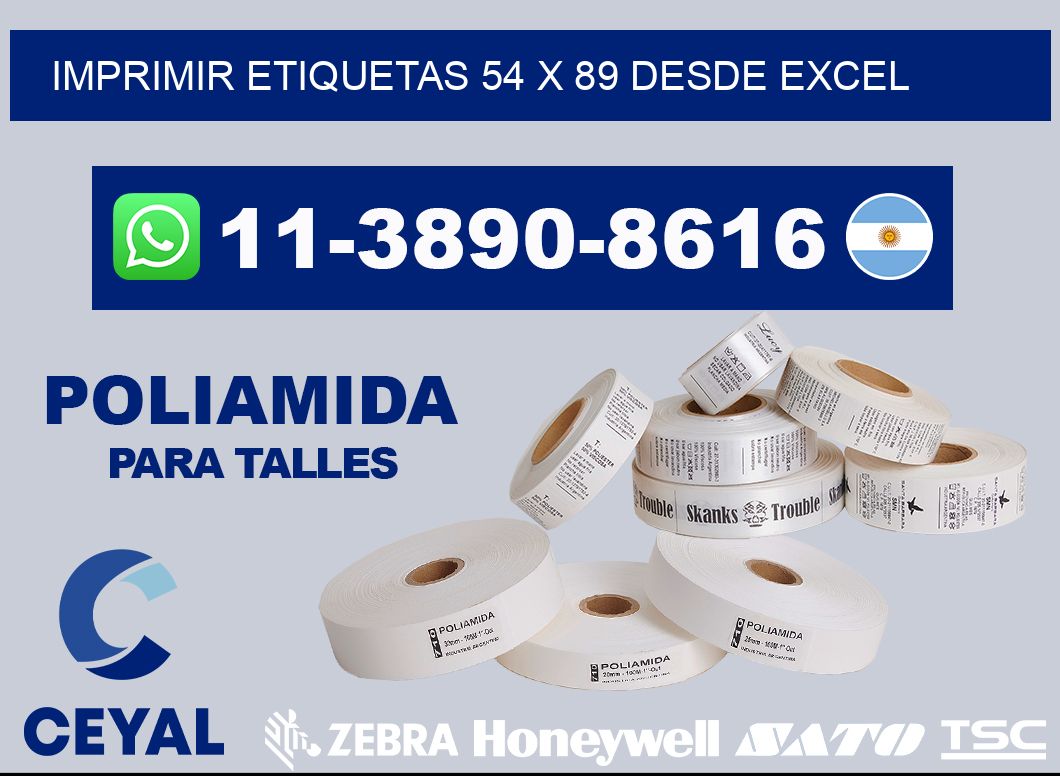 imprimir etiquetas 54 x 89 desde excel