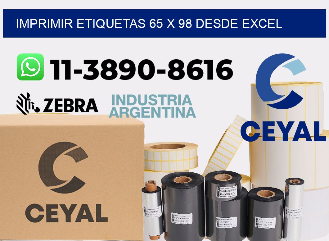 imprimir etiquetas 65 x 98 desde excel