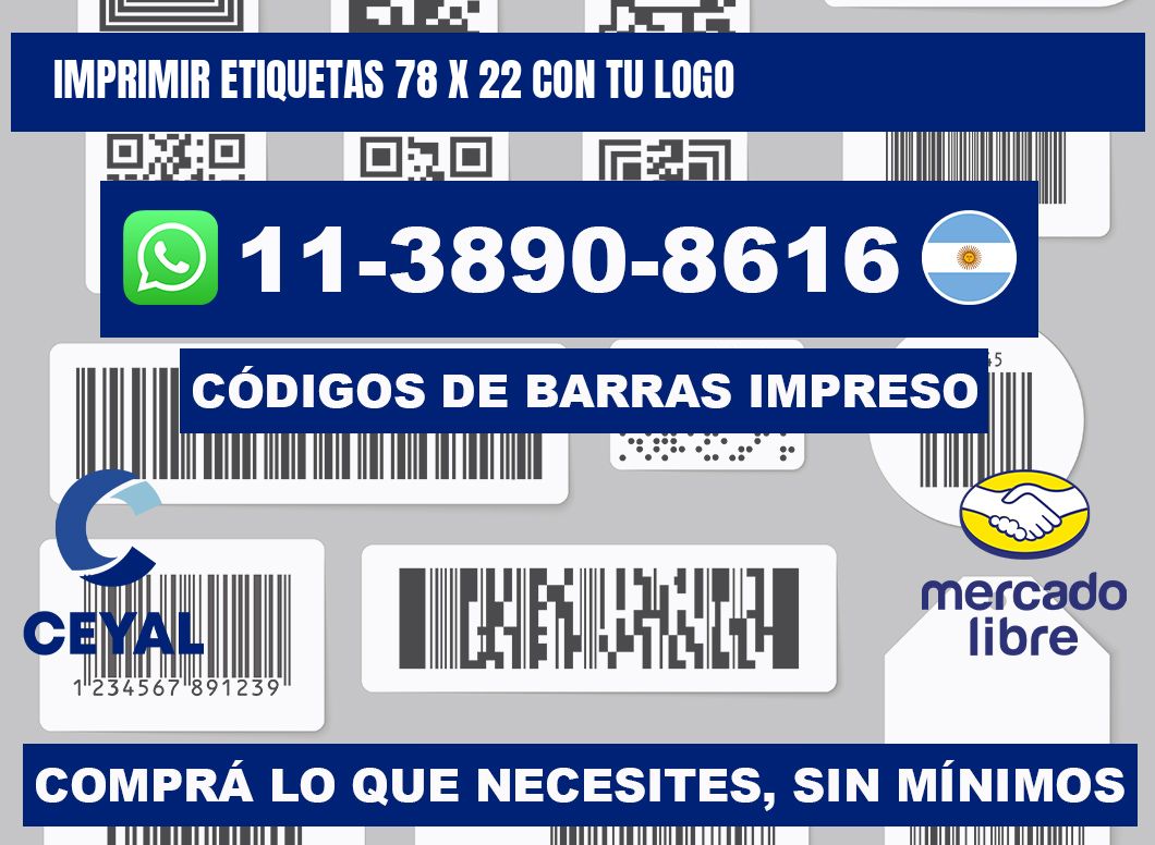 imprimir etiquetas 78 x 22 con tu logo