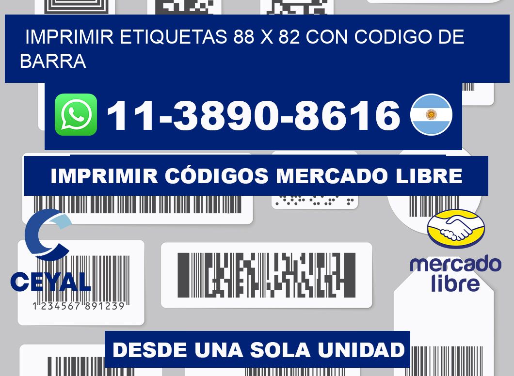 imprimir etiquetas 88 x 82 con codigo de barra