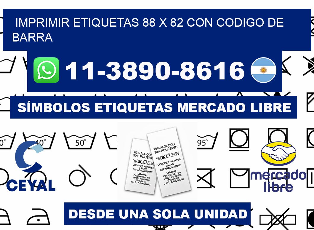 imprimir etiquetas 88 x 82 con codigo de barra