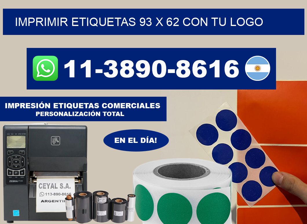 imprimir etiquetas 93 x 62 con tu logo