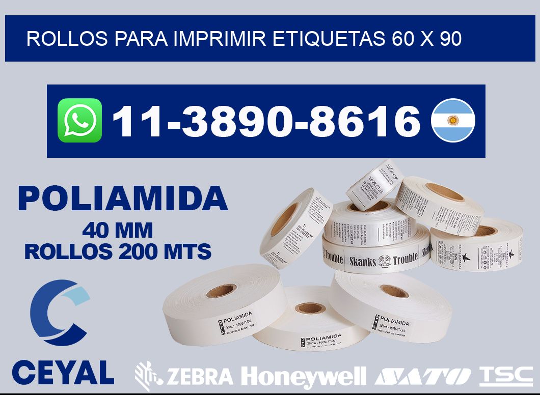 rollos para imprimir etiquetas 60 x 90