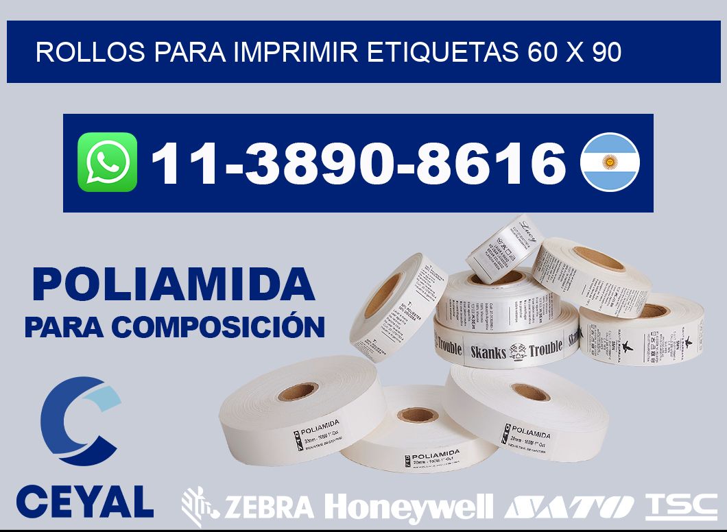 rollos para imprimir etiquetas 60 x 90