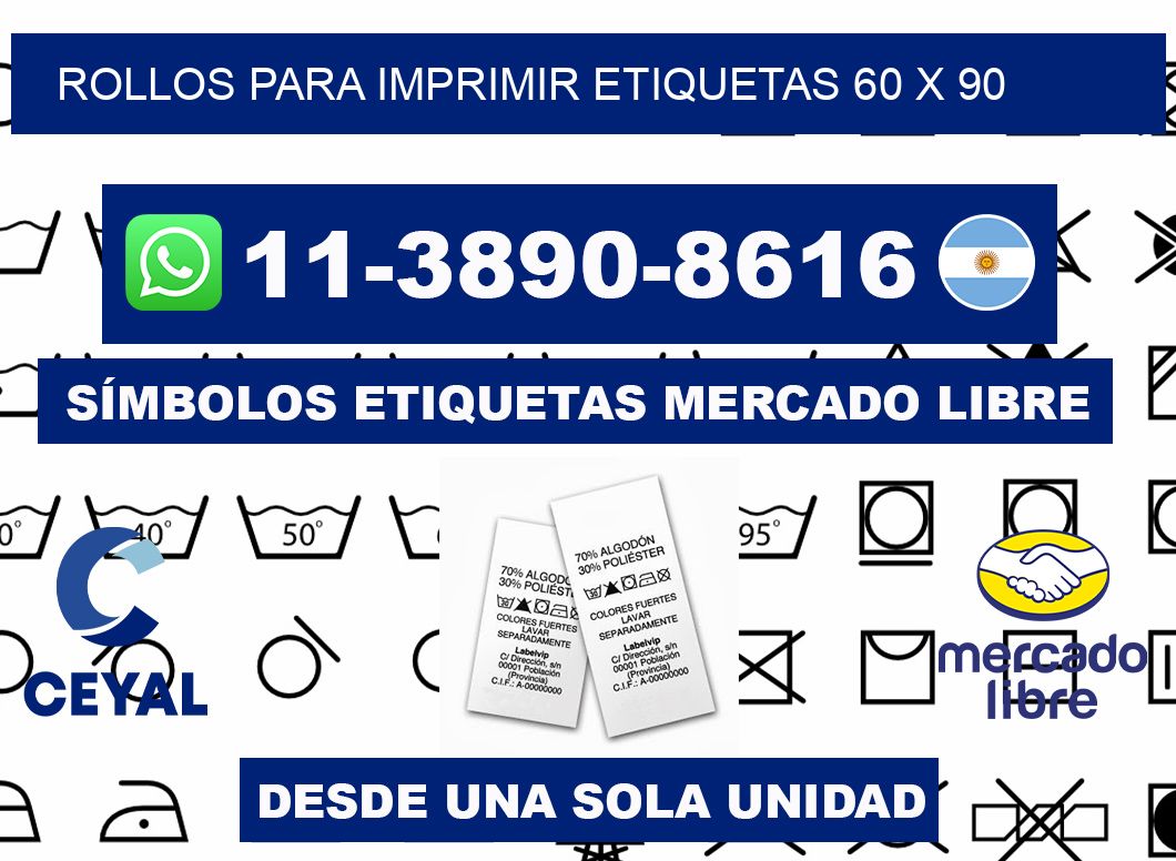 rollos para imprimir etiquetas 60 x 90