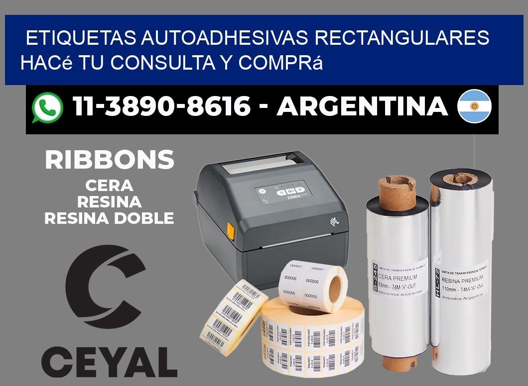 ETIQUETAS AUTOADHESIVAS RECTANGULARES Hacé tu consulta y comprá