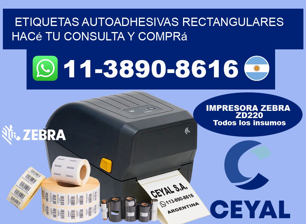 ETIQUETAS AUTOADHESIVAS RECTANGULARES Hacé tu consulta y comprá