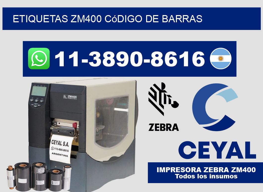 ETIQUETAS ZM400 Código de barras