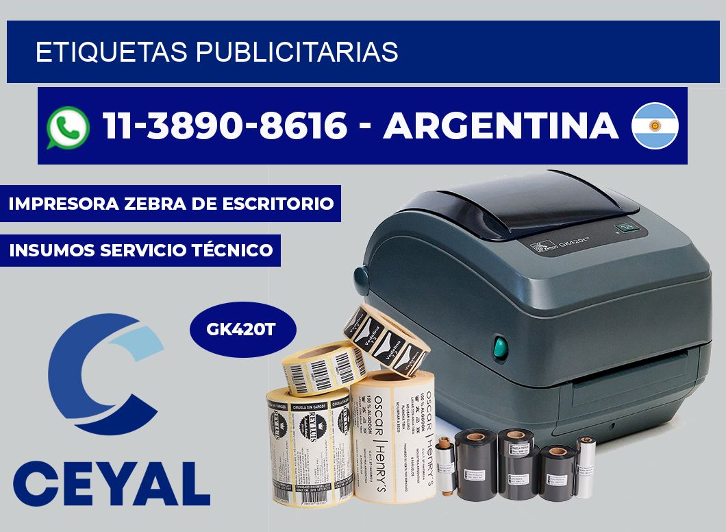 ETIQUETAS publicitarias
