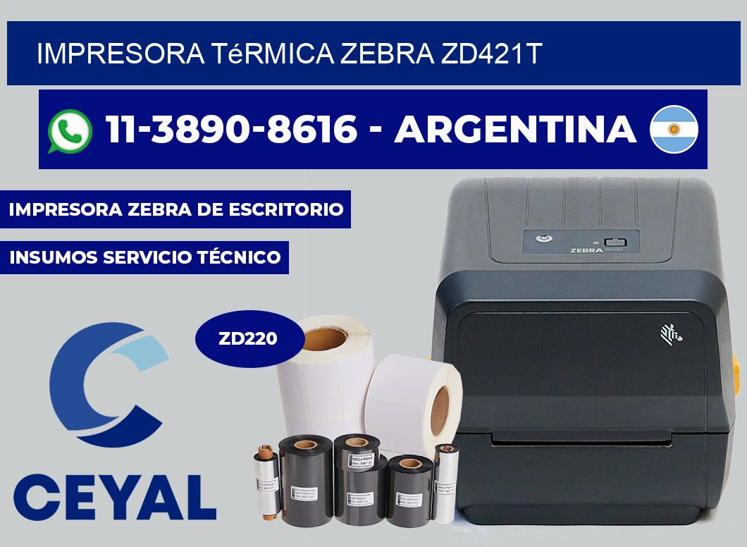 Impresora térmica Zebra ZD421T