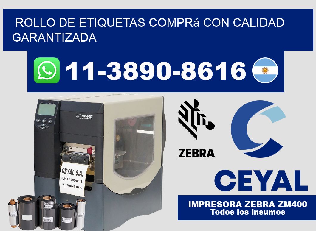 ROLLO DE ETIQUETAS Comprá con calidad garantizada