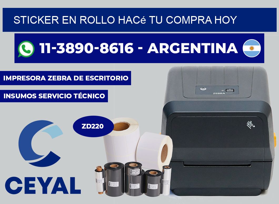 STICKER EN ROLLO Hacé tu compra hoy