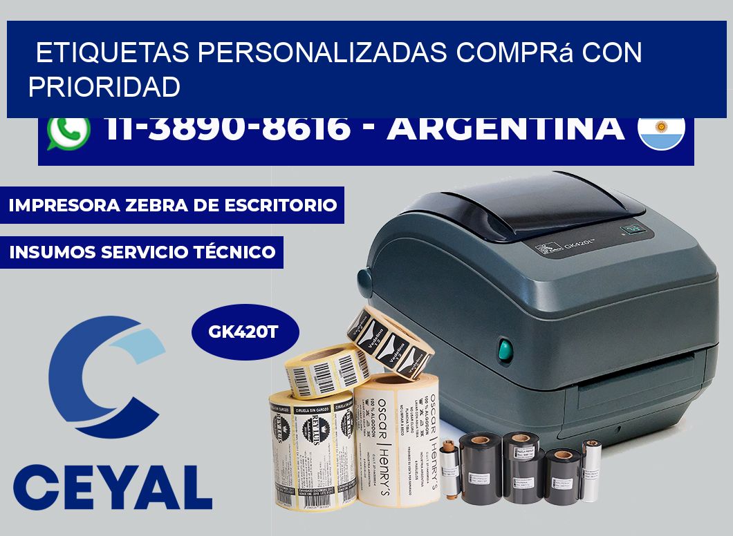 etiquetas personalizadas Comprá con prioridad