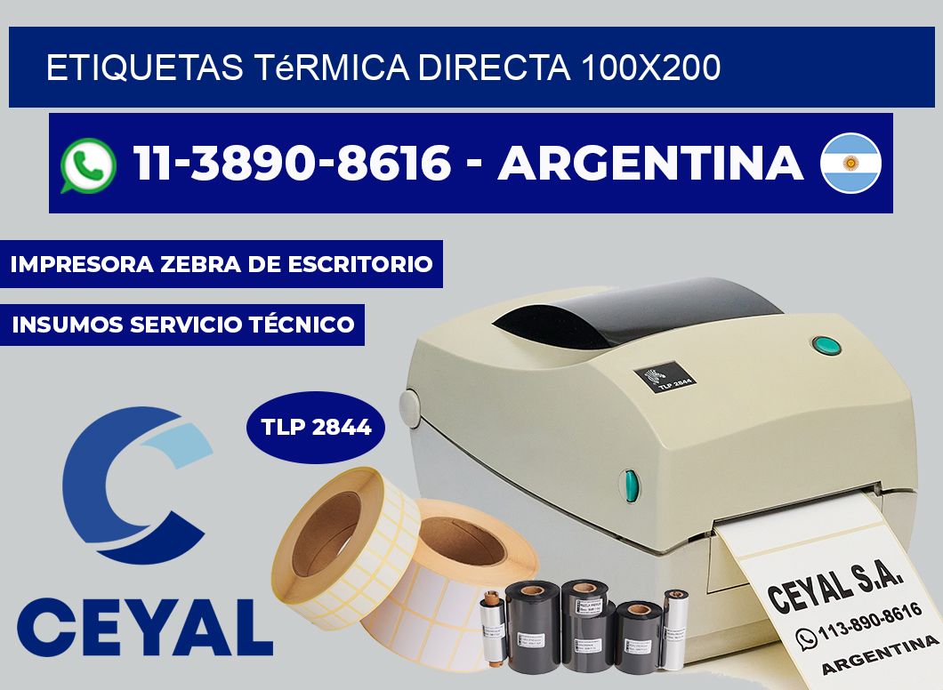 etiquetas térmica directa 100×200