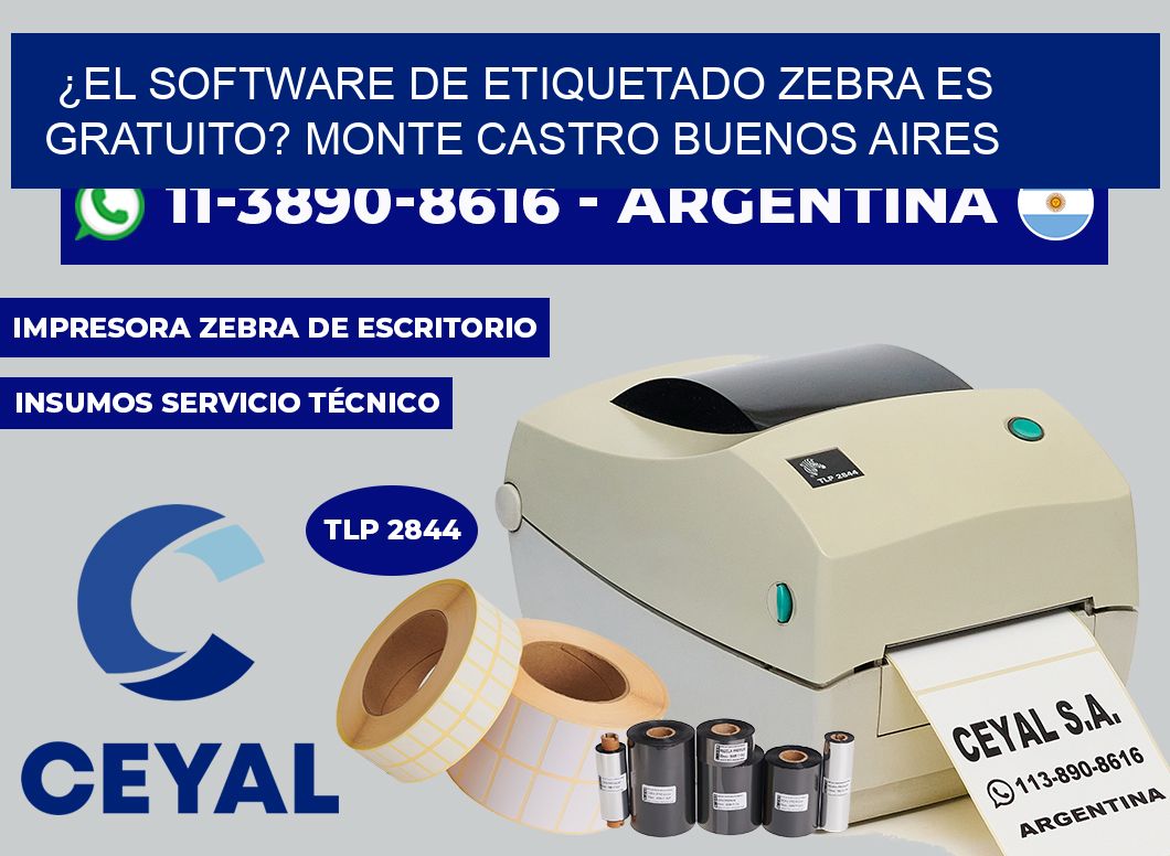 ¿El software de etiquetado Zebra es gratuito? Monte Castro Buenos Aires