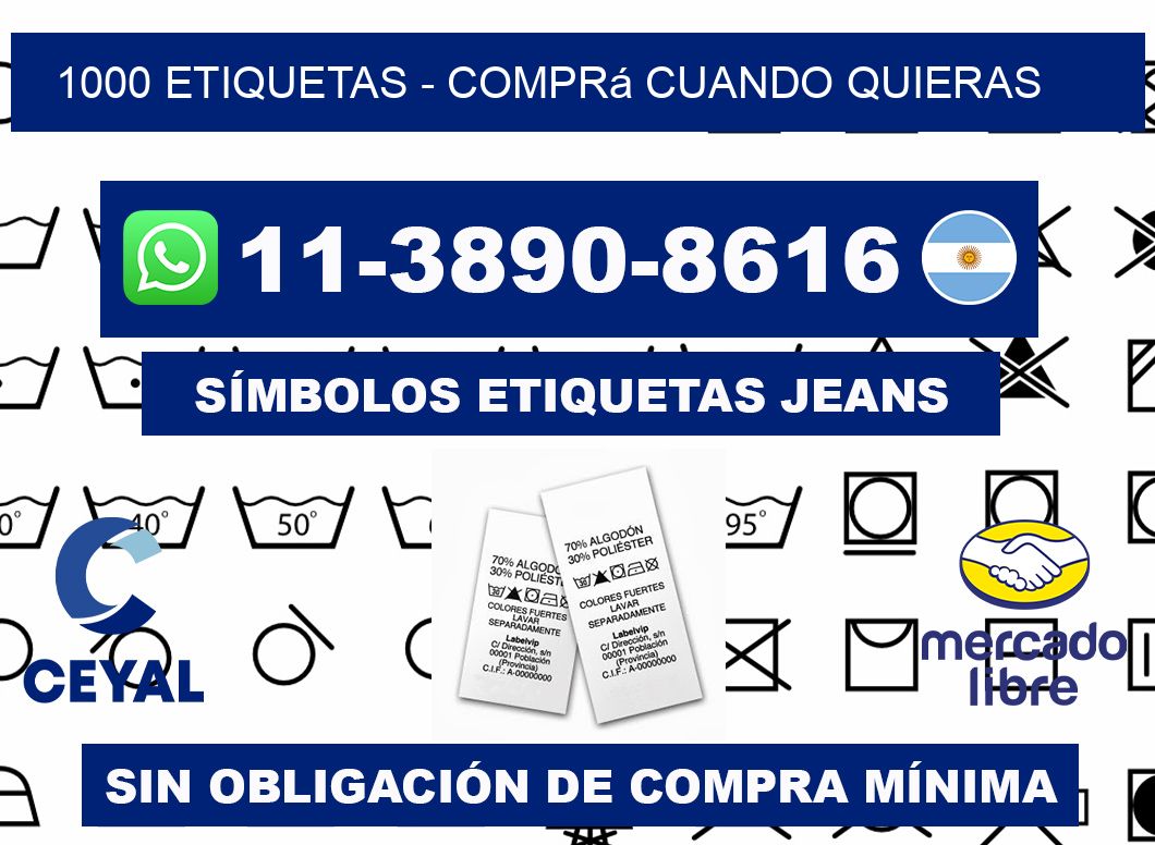1000 ETIQUETAS - Comprá cuando quieras