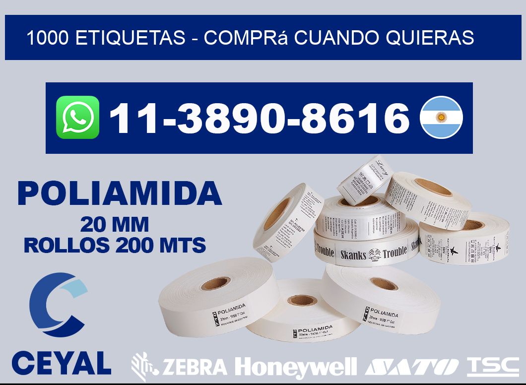 1000 ETIQUETAS - Comprá cuando quieras