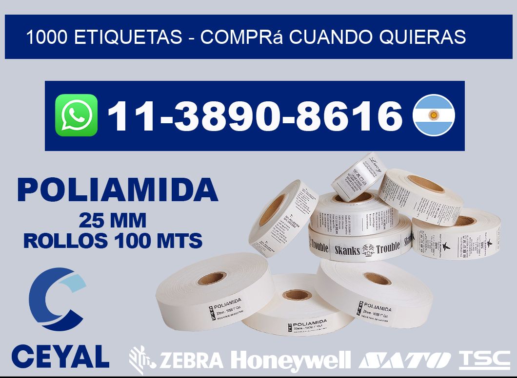 1000 ETIQUETAS - Comprá cuando quieras