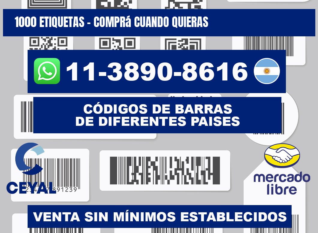 1000 ETIQUETAS - Comprá cuando quieras