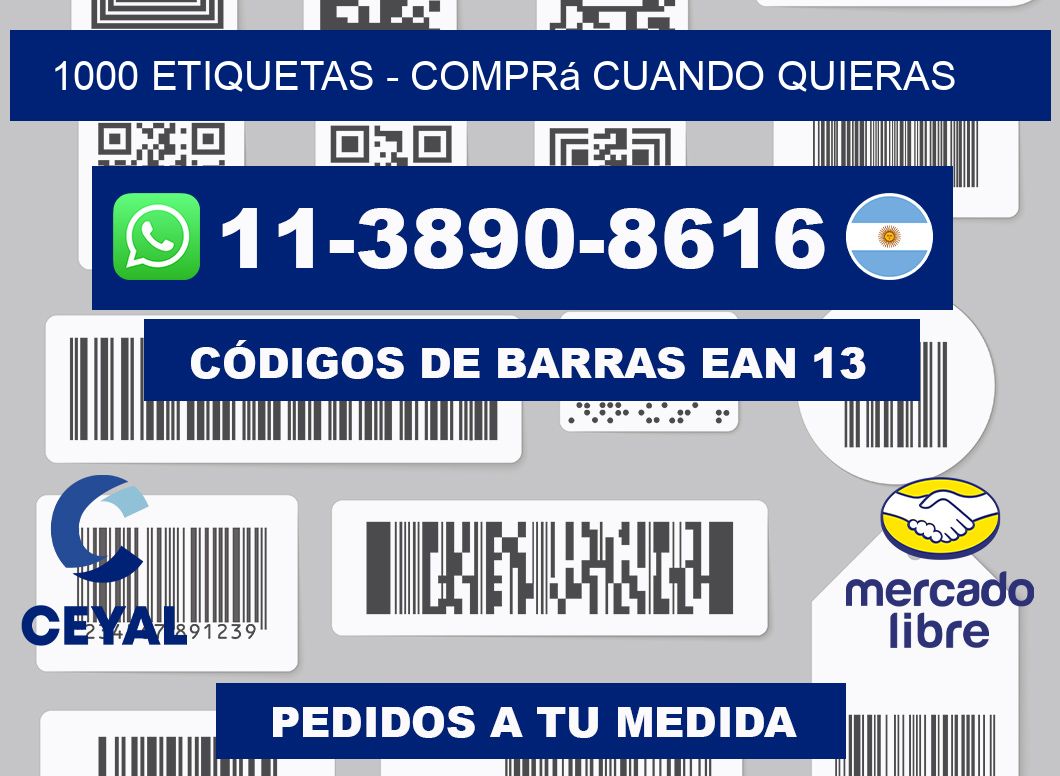 1000 ETIQUETAS - Comprá cuando quieras