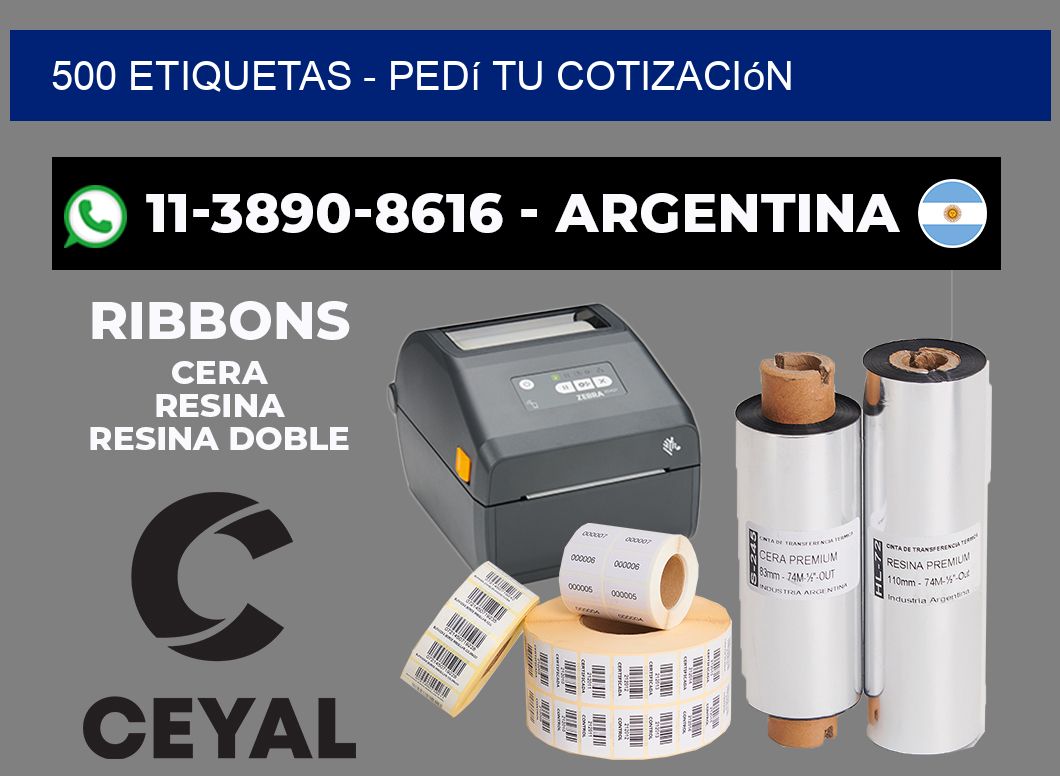 500 ETIQUETAS - Pedí tu cotización