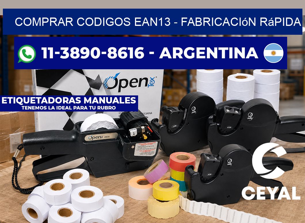 COMPRAR CODIGOS EAN13 - Fabricación rápida