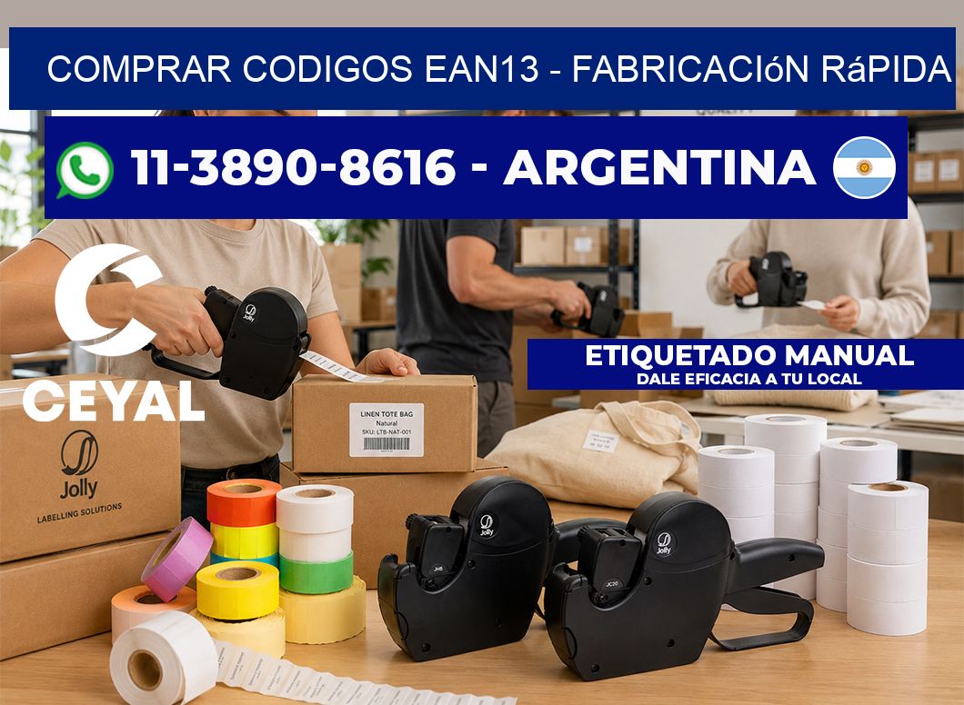 COMPRAR CODIGOS EAN13 - Fabricación rápida