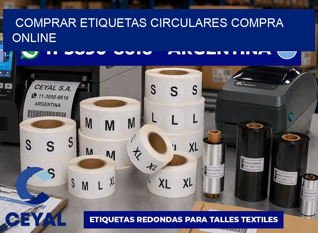 COMPRAR ETIQUETAS CIRCULARES compra online