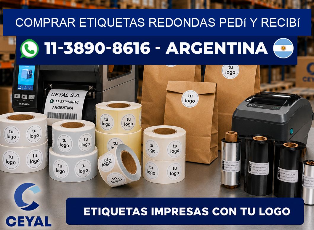 COMPRAR ETIQUETAS REDONDAS Pedí y recibí