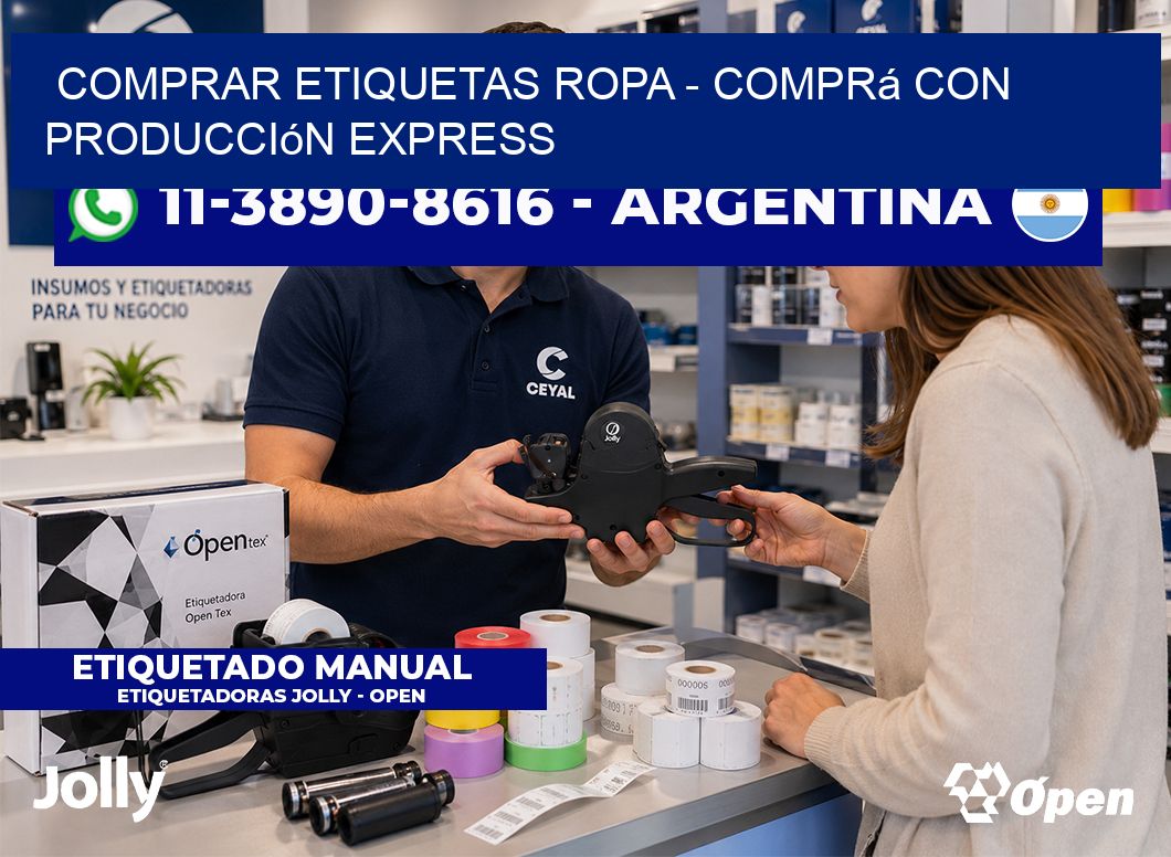 COMPRAR ETIQUETAS ROPA - Comprá con producción express