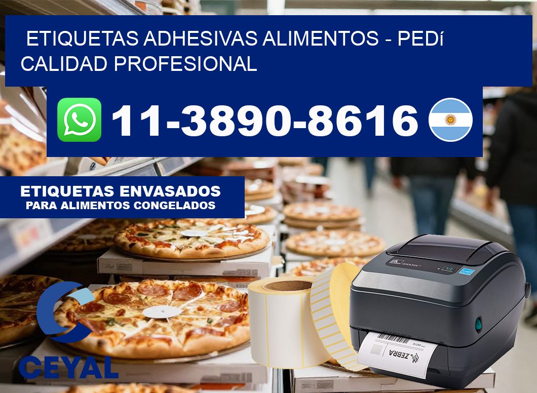 ETIQUETAS ADHESIVAS ALIMENTOS - Pedí calidad profesional
