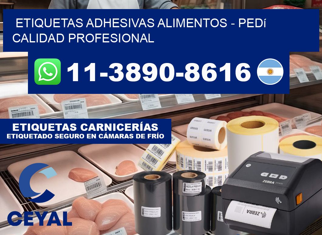 ETIQUETAS ADHESIVAS ALIMENTOS - Pedí calidad profesional