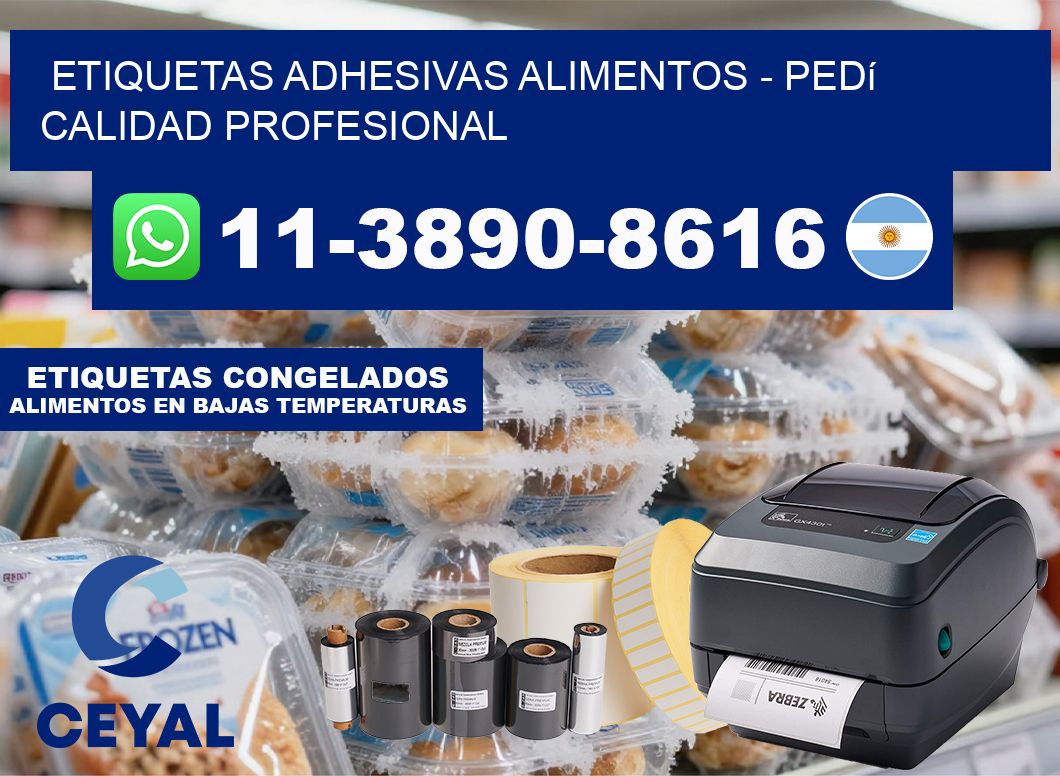 ETIQUETAS ADHESIVAS ALIMENTOS – Pedí calidad profesional