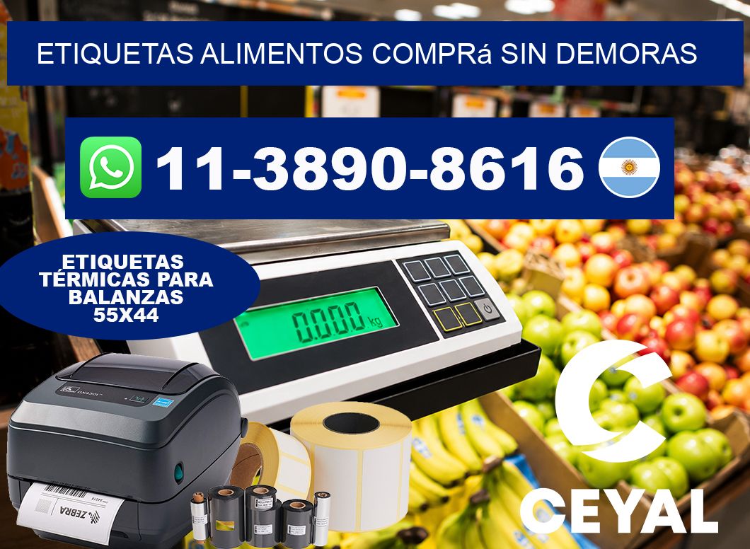 ETIQUETAS ALIMENTOS Comprá sin demoras