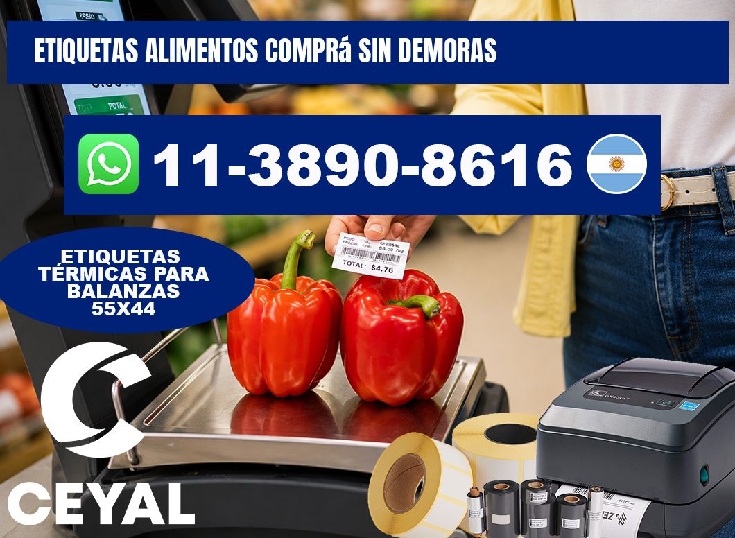 ETIQUETAS ALIMENTOS Comprá sin demoras