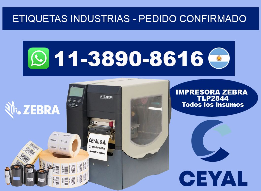 ETIQUETAS INDUSTRIAS - Pedido confirmado