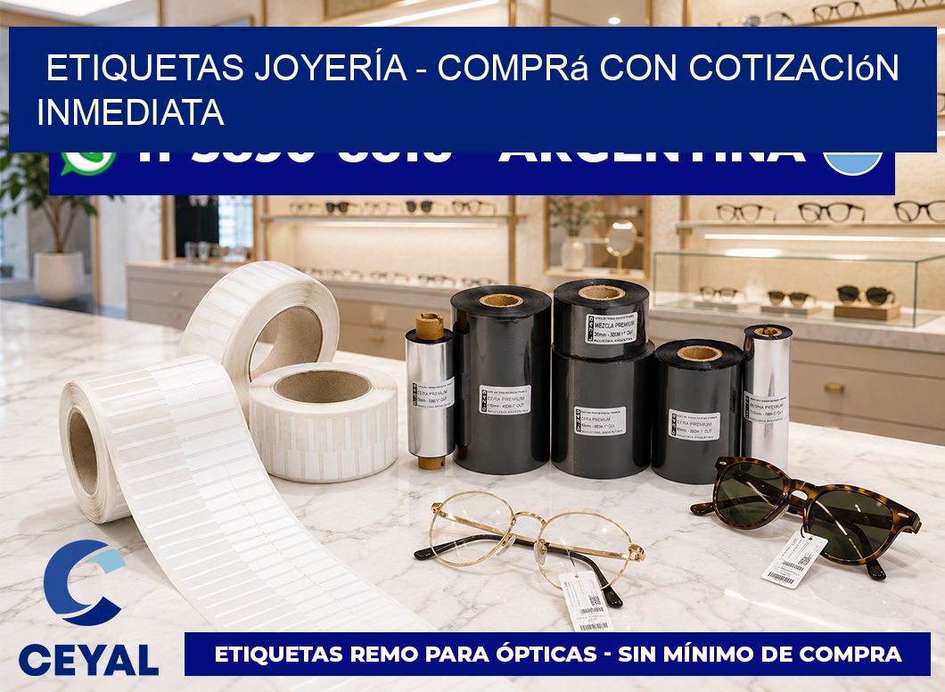 ETIQUETAS JOYERÍA - Comprá con cotización inmediata