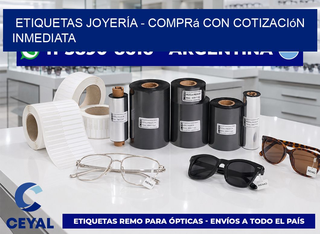 ETIQUETAS JOYERÍA - Comprá con cotización inmediata