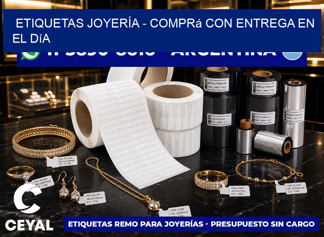 ETIQUETAS JOYERÍA - Comprá con entrega en el día