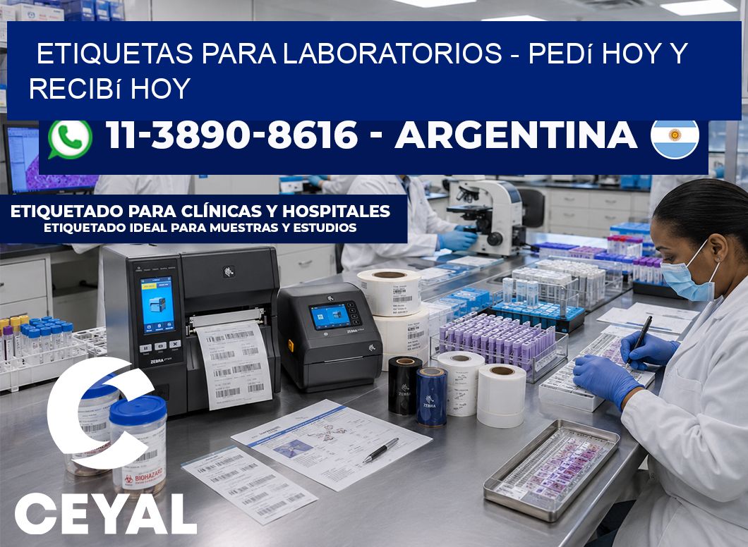ETIQUETAS PARA LABORATORIOS - Pedí hoy y recibí hoy