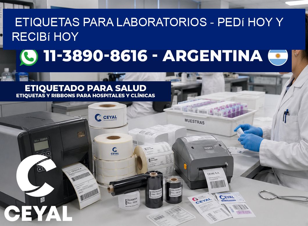 ETIQUETAS PARA LABORATORIOS - Pedí hoy y recibí hoy