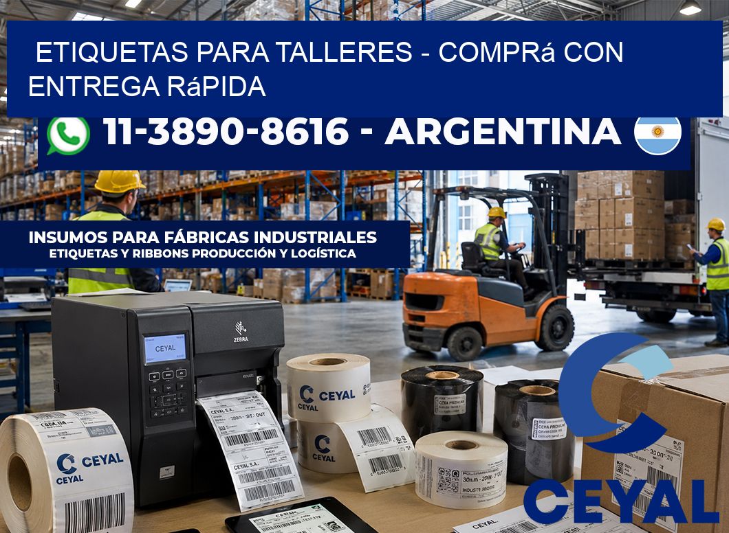 ETIQUETAS PARA TALLERES - Comprá con entrega rápida