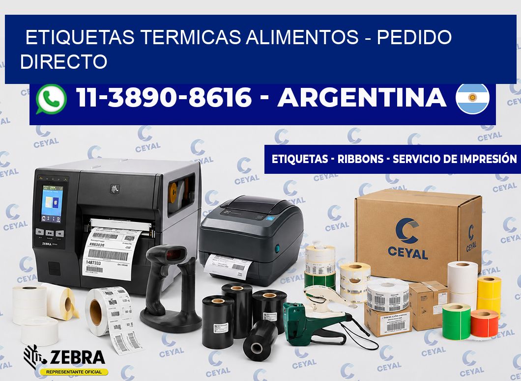 ETIQUETAS TERMICAS ALIMENTOS - Pedido directo