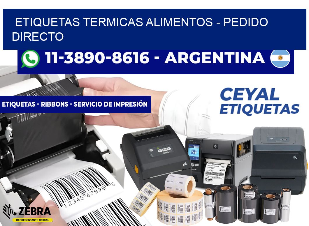 ETIQUETAS TERMICAS ALIMENTOS - Pedido directo