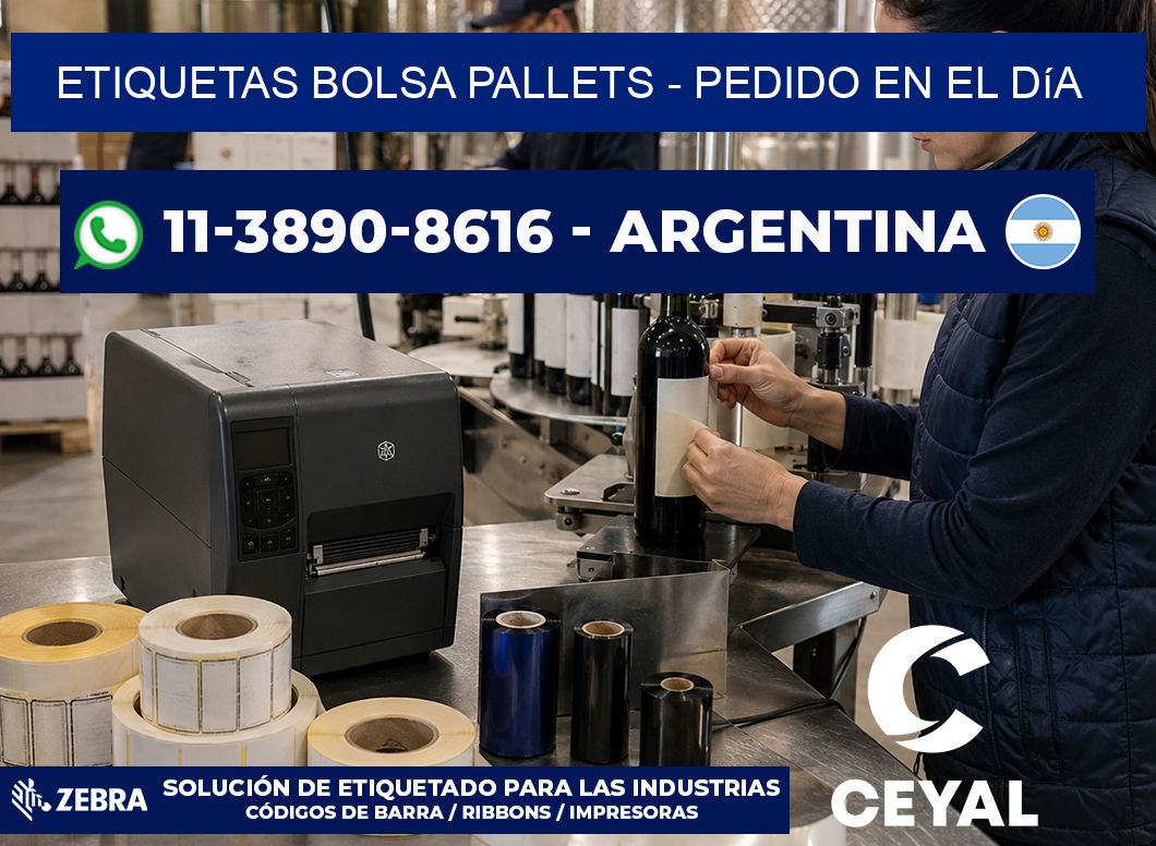 Etiquetas Bolsa pallets - Pedido en el día